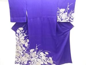 大正ロマン　錦紗菊模様着物